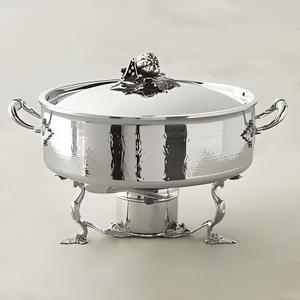 Elegante Calentador de Comida Tipo Buffet de Acero Inoxidable Chapado en Oro con Tapa para Catering, Hoteles, Banquetes, Restaurantes y Hogares - Product Image 2