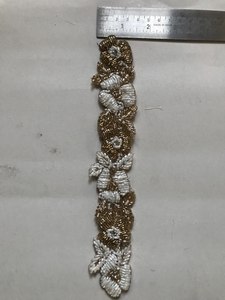 Encaje Floral Barroco 3D de Lujo, Elegante y Sexy, Bordado a Mano, con Lentejuelas Doradas y Microperlas, Base de Tul Transparente Jk - Product Image 2