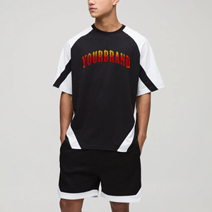 Conjunto Deportivo Personalizado con Apliques, Unisex, de Algodón, Corte Ajustado, Cuello Redondo, Transpirable, para Verano - Product Image 5