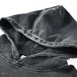 Sweat-shirts à capuche délavés pour hommes, style streetwear, pull-over doux et confortable à manches longues, vêtements d'extérieur légers et tendance - Product Image 3