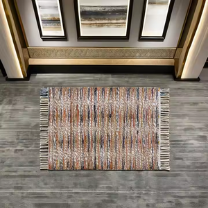 Tapis en jute de couleur unie, tissés à la main, texture moelleuse, tapis en fibres naturelles de qualité supérieure, faits à la main, pour une décoration intérieure élégante - Product Image 2