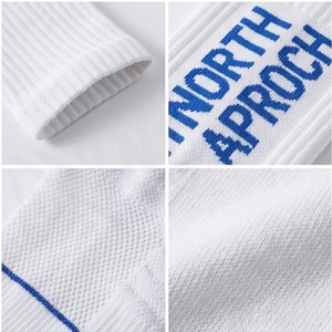 Chaussettes de sport North Approach pour adultes, blanches avec lettres bleues imprimées, respirantes, pour la course à pied, saison estivale - Product Image 4