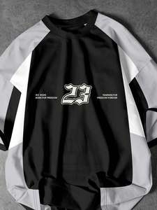Wholesale Unisex American Football Jersey Oversized Raglan Short Sleeve Streetwear <b>Graphic</b> <b>Tee</b> Custom Logo OEM Supplier - Product Image 4