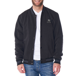 Chaqueta de Béisbol Académica al por Mayor para Hombres y Niños, Color Negro Liso con Marca Escolar 2026 - Product Image 5