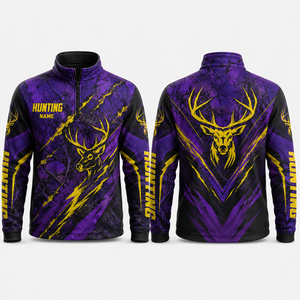 Hunting Soft Shell <b>Jacket</b> <b>Men</b> Full Sleeve Purple Yellow Deer Print Moisture Wicking Outdoor <b>Summer</b> Unisex - Product Image 1