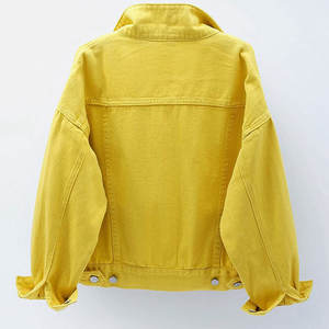 Chaqueta vaquera recortada para mujer Chaqueta vaquera informal de manga larga con dobladillo deshilachado rasgado Fabricantes Sialkot Pakistán Proveedor verificado - Product Image 2