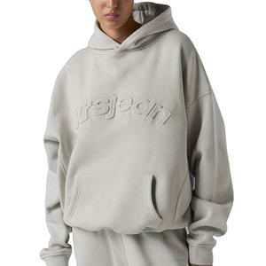 Sudadera con Capucha Larga Unisex, Logotipo Bordado, para Entrenamiento, Invierno, Franela, Impresión Digital, 100% Algodón Orgánico, Color Sólido - Product Image 5