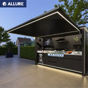 Allure Cuisine extérieure sur mesure en acier inoxydable avec <span class=keywords><strong>barbecue</strong></span>, résistante aux intempéries, dotée d'une porte électrique et d'un abri - Product Image 6
