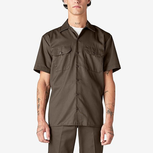Conjunto de Ropa de Trabajo Unisex de Color Sólido, Camisa de Manga Corta y Pantalones de Viscosa/Poliéster, Transpirable, Ecológico, de Secado Rápido, Estilo Casual de Primavera - Product Image 2