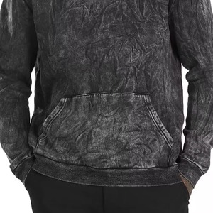 Custom Marble Texture Acid Wash Lined 100% Cotton <b>Men's</b> Vintage Winter <b>Pullover</b> Hoodie Heavyweight Fleece Oversized Streetwear - Product Image 4