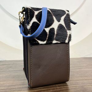 New Real Handmade Recycled <b>Fur</b> Leather Mobile Sling Bags Multi Color Women's Stylish <b>Animal</b> Print Unique Mobile Crossbody Bags - Product Image 5