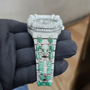 Reloj Mecánico de Acero Inoxidable para Hombre, con Diamantes de Imitación y Cristal de Moissanita, Diseño Analógico, Superventas - Product Image 3