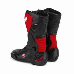 Combinaison de moto en cuir pour homme Ducati, couleur rouge, noir et blanc, fermeture éclair intégrale, respirante, veste en cuir intégral - Product Image 4