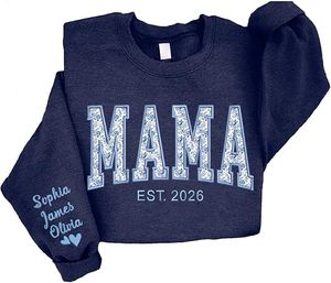 Sudadera de cuello alto extragrande para mujer, gris, con estampado de letras de Florida, manga larga, de algodón tejido, para otoño - Product Image 3