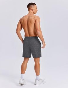 กางเกงขาสั้นลำลองผู้ชาย 7 นิ้ว ผ้าฝ้าย สำหรับวิ่งออกกำลังกาย ใส่สบาย มีเชือกผูก เอวสม็อค น้ำหนักเบา เหมาะสำหรับออกกำลังกายที่ยิม - Product Image 2