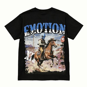 <b>Cowboy</b> Riding Horse Men's T-<b>Shirt</b> Regular Fit Short Sleeve O-Neck Street Style Jersey Cotton 220 Grams 100% Cotton - Product Image 3