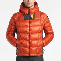 Nouveau Manteau d'hiver pour homme le plus demandé, orange, à capuche, en duvet, couleur unie, fermeture éclair, épais, décontracté, coupe classique, respirant