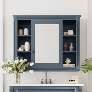 Modern 35 X 28 <b>Wall</b> Mounted Bathroom <b>Storage</b> Cabinet Medicine Cabinet with Mirror for Bathroom Shelves - Product Image 1