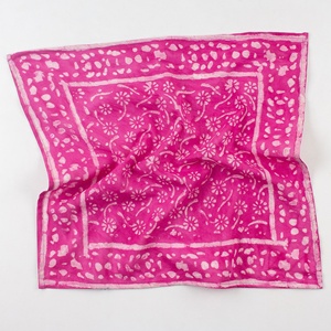 Organic Indian Cotton Bandana Scarf <b>Neckerchief</b> Face Cover up Handmade Vintage Flower Scarf for Women - Product Image 6