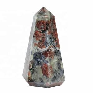 Regalo de ágata Folk Tallado Hematita Piedra Obelisco Piedra preciosa Mascot Point Fabricante Elección para la venta en línea Directo del fabricante - Product Image 4