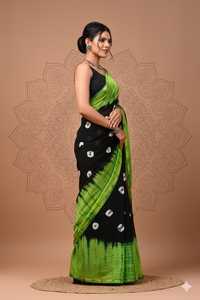 Sari en soie Chanderi imprimé, léger et confortable - Product Image 2