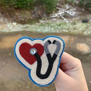 Handmade Luxury Embroidered Beaded Brooch Fashion Dress Pin Elegant Jewelry Accessory for Women - Product Image 1