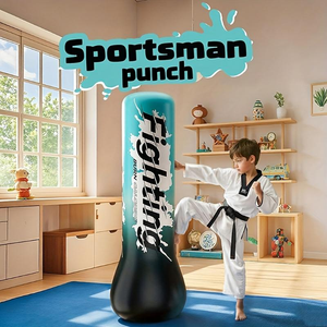 Sac de frappe pour enfants en PVC écologique, personnalisable, cible d'entraînement de boxe pour enfants, rempli de sable, équipement de fitness lourd pour jeunes - Product Image 4
