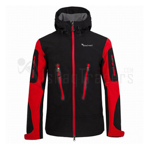 Veste polaire à capuche bleue pour homme, col montant, fermeture éclair intégrale, coupe-vent, respirante, écologique, décontractée, pour l'extérieur, hiver, coupe classique - Product Image 3
