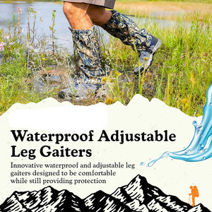 Polainas Ajustables Impermeables de Nailon y Poliéster |   Cubrezapatos Ligeros para Nieve |   Equipo de Senderismo, Caza y Trekking al Aire Libre - Product Image 2