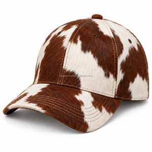 Casquette de baseball unisexe 5 panneaux en cuir de vache véritable, de haute qualité, réglable, style sportif urbain - Conception OEM personnalisée - Product Image 3