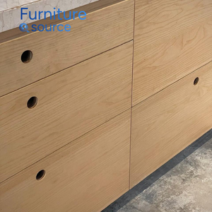 Gabinetes de cocina con puerta de vidrio y Panel de madera de mango con estilo moderno Almacenamiento fuerte para la preparación de comidas Fábrica confiable de Vietnam - Product Image 3