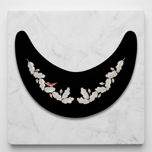 Visera Auxiliar Bordada a Mano KEW para Capitán/Comandante de Guardia Americana, para Uniforme de Desfile y Ceremonia, Mylar Plateado - Product Image 2