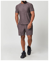 Ensemble de shorts décontractés pour hommes Ville Sports, été, uni, en spandex/coton, tricoté, respirant, 300g, séchage rapide, vêtements de sport pour la gym et le fitness