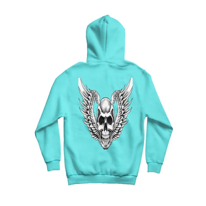 เสื้อฮู้ดผ้าฟลีซพิมพ์ลายแบบสวมหัว มีริบแถบที่ปลายแขนเสื้อ - Product Image 2