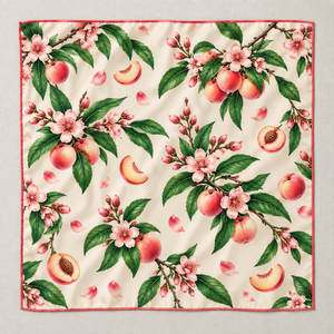 Foulard de cuisine imprimé fruits et légumes, carré, doux, léger, foulard numérique, fabricant OEM ODM - Product Image 3