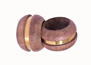 Anillos de Servilleta de Madera Redondos con Diseño Tradicional, Duraderos, de 4.5 cm, Decoración para Mesa de Boda - Product Image 4