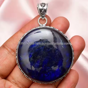 Colgante de piedras preciosas de labradorita hecho a mano de Plata de Ley 925, abalorio bohemio, forma de amante para compromiso, regalo, joyería colgante lisa - Product Image 1