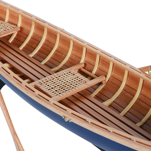 B518 - Handcrafted Adirondack Guideboat <b>Wooden</b> Rowboat Model Vintage Nautical Decor Classic American Lake Craft - Product Image 6