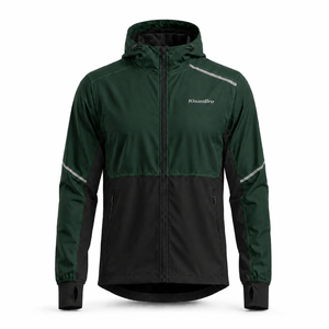 KhumBro <b>Mens</b> Adults Solid Hooded for Softshell Bomber <b>Jacket</b> Custom Reflective Waterproof Outdoor Training and <b>Cycling</b> - Product Image 2