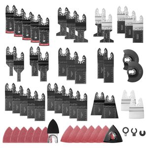 Kit de 160 Piezas para Herramienta Oscilante Multiusos: 36 Cuchillas Universales, 2 Raspadores, 2 Almohadillas de Lijado, 120 Lijas - Product Image 1