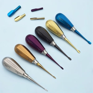 Juego de Elevadores de Raíz Alados Dentales de Titanio para Luxación PDL Quirúrgica Veterinaria - Product Image 1