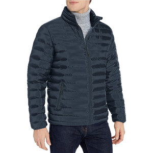 Chaquetas de burbujas para hombre fabricadas en fábrica, chaquetas de burbujas de la mejor calidad, color negro, chaquetas de burbujas lisas con cremallera para hombre - Product Image 3