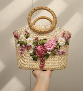 Vietnam Handmade Factory Water Hyacinth <b>Bag</b> Natural Fiber Woven Handbag for Fashion Tote Shopping Daily Use - Product Image 3