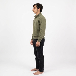 Sudadera Personalizada para Hombre con Cierre de Cremallera, Tejido de Algodón Terry, Corte Holgado, Cuello Alto Simulado, Estilo Urbano Casual - Product Image 5