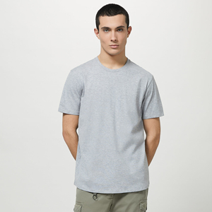 T-shirt décontracté surdimensionné à col rond en toile 100 % coton, personnalisé, de haute qualité, séchage rapide, coupe classique, design vierge - Product Image 2