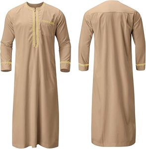 Túnica Saudí Jubbah para Hombre, Venta al por Mayor, Manga Larga, Talla Grande, Térmica, Transpirable, Ropa Islámica de Alta Calidad, Túnicas Tradicionales - Product Image 3