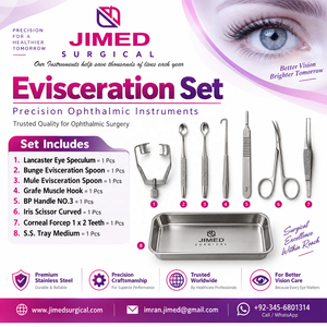 Set Quirúrgico Manual para Evisceración Ocular, Instrumentos Oftalmológicos Reutilizables de Acero Inoxidable, Procedimientos Profesionales para Hospitales y Clínicas - Product Image 2