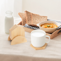 6 sous-verres en bambou avec motif de patte de chat mignon, porte-boissons classique en bois naturel pour la protection de la table, la cuisine, le bar, la voiture