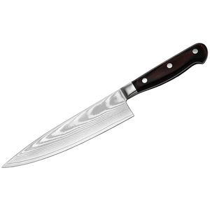 Cuchillo de cocina de acero con diseño artesanal, herramienta de corte profesional con agarre cómodo para uso culinario, cuchillo de chef de acero de Damasco. - Product Image 2