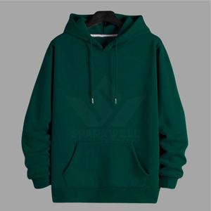 เสื้อฮู้ดโอเวอร์ไซส์ผู้ชาย สีพื้น ผ้าฝ้ายเฟรนช์เทอร์รี่ สวมใส่สบาย มีกระเป๋าหน้า เหมาะสำหรับใส่ในฤดูใบไม้ร่วง - Product Image 4